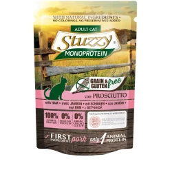 Stuzzy Cat Grain Free Monoprotein Met Ham Nat Kattenvoer 85 Gram 4 Dozen(80 X 85 Gr )