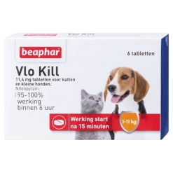 Beaphar 2x Vlo Kill Anti Vlooien Tabletten Hond 1 11 Kg 6 Tabletten