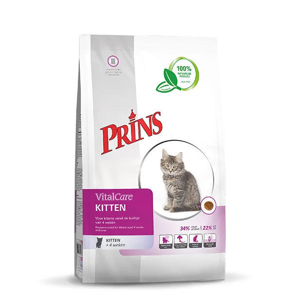 Prins VitalCare Kitten Kattenvoer 1, 5 Kg + Gratis Bewaarblik 3 Prins VitalCare Kitten Kattenvoer 1, 5 Kg + Gratis Bewaarblik