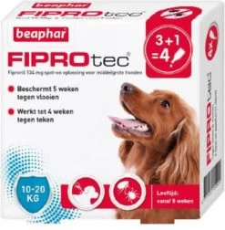 Beaphar Fiprotec Dog 3+1 Pip Anti Vlooien En Tekenmiddel 10 20kg 10 20kg -Default Template 5 beaphar fiprotec 10 20 kg 3 1 stuks 44361