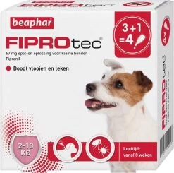 Beaphar Fiprotec Dog 3+1 Pip Anti Vlooien En Tekenmiddel 2 10kg 2 10kg