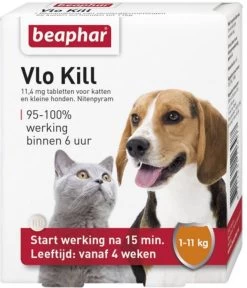 Beaphar 2x Vlo Kill Anti Vlooien Tabletten Hond 1 11 Kg 6 Tabletten -Default Template 5 beaphar vlo kill kleine hond kat 6 tab 21368