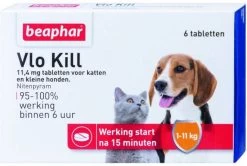 Beaphar 2x Vlo Kill Anti Vlooien Tabletten Hond 1 11 Kg 6 Tabletten -Default Template 5 beaphar vlo kill kleine hond kat 6 tabletten 45176