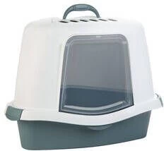 Beeztees Stefanplast Sprint Corner+ Kattenbak Wit/Lichtblauw 56 X 40 X 40 Cm