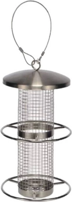 CHI Rvs Vogel Voedersilo Zilver 28 Cm Vogelvoederhuisjes