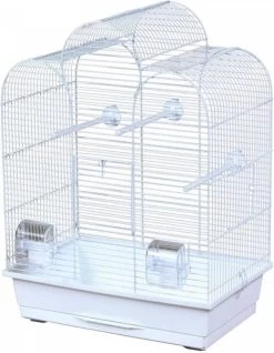 Flamingo Vogelkooi Dara Wit Vogelverblijven 45x33.5x59 Cm Wit -Default Template 5 flamingo parkietenkooi dara 48x28x61 5 cm wit 1114610