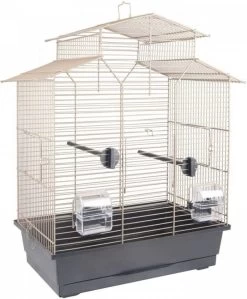 Flamingo Parkietenkooi Numfor 1 51x30x60 Cm Metallic Taupe