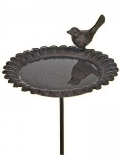 Huismerk Premium Gietijzer Vogelbad Tuinsteker 218 X 80 X 358 Mm