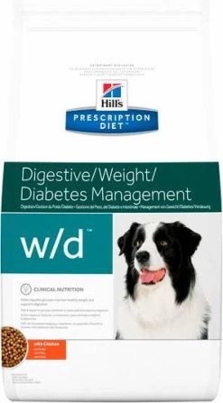 Hill&apos, S Prescription Diet W/D Diabetes Care Hondenvoer Met Kip 2 X 10 Kg + Gratis 4x Hill&apos, S Healthy Weight Snack