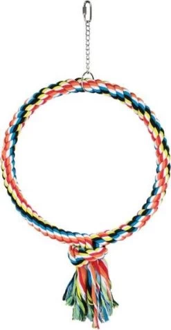 Homestyle Vogelspeelgoed Touwring Vogelspeelgoed 2.5x25 Cm Multi Color