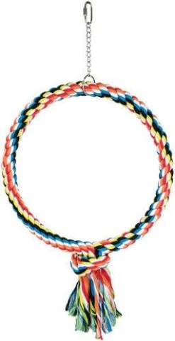 Homestyle Vogelspeelgoed Touwring Vogelspeelgoed 2.5x25 Cm Multi Color -Default Template 5 merkloos speelring touw 13851