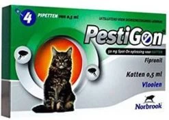 Pestigon Spot On Voor Katten 2 X 4 Pipetten -Default Template 5 pestigon spot on kat 4 x 0 5 ml 46660