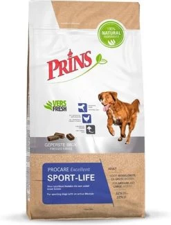 Prins Procare Exellent Sport Life Kip&Kalkoen Hondenvoer 15 Kg