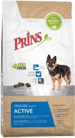 Prins ProCare Super Active Hondenvoer 15 Kg + Gratis Naturecare Worst -Default Template 5 prins procare super active hondenvoer 15 kg 43944
