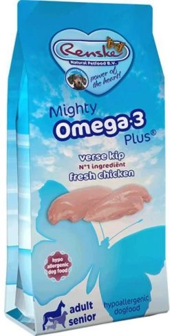 Renske M.O.P. Adult/Senior Kip & Rijst Hondenvoer 2 X 15 Kg + 2 X Renske Snacks Kip 150 Gr -Default Template 5 renske hond mighty omega plus kip 3 kg 47252