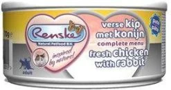 Renske Paté Kip & Konijn Nat Kattenvoer(70 Gram)2 Trays(48 X 70 Gr ) -Default Template 5 renske kat vers pate adult verse kip met konijn 24 x 70 gram 11950