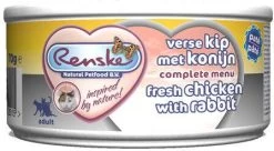 Renske Paté Kip & Konijn Nat Kattenvoer(70 Gram)2 Trays(48 X 70 Gr ) -Default Template 5 renske kat vers pate adult verse kip met konijn 24 x 70 gram 48392