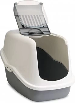 Savic Lichtgrijs/Wit Combi Deal Kattenbak Nestor + 2 Stuks Vervangingsfilter + Bag It Up Litter Tray Bags -Default Template 5 savic kattenbak nestor grijswit 106815