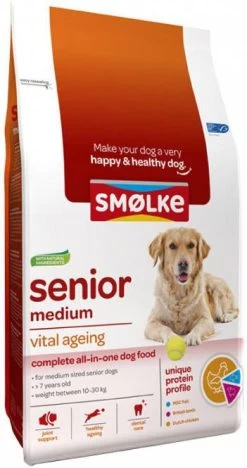 Smolke Senior Medium Kip&Lam&Vis Hondenvoer 3 Kg -Default Template 5 smlke smlke hond senior medium 3 kg 43024