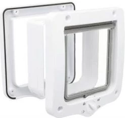 Trixie 4 Weg Kattenluik Met Tunnel Wit 20 X 22 Cm