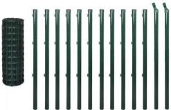 VidaXL Euro Hek 25x1, 0 M Staal Groen