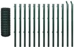 VidaXL Euro Hek 25x1, 2 M Staal Groen