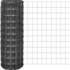 VidaXL Euro Hek 25x1, 7 M Met 100x100 Mm Gaas Staal -Default Template 5 vidaxl euro hek 25x1 7 m staal grijs 450739