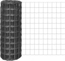 VidaXL Euro Hek 25x1 M Met 100x100 Mm Gaas Staal -Default Template 5 vidaxl euro hek 25x1 m staal grijs 137215