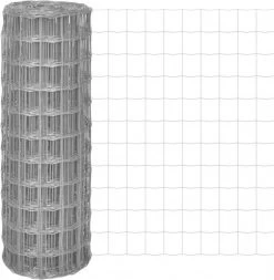 VidaXL Euro Hek 25x1 M Met 77x64 Mm Gaas Staal Grijs -Default Template 5 vidaxl euro hek 25x1 m staal grijs 191270