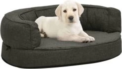 VidaXL Hondenbed Ergonomisch Linnen Look 60x42 Cm Fleece Donkergrijs -Default Template 5 vidaxl hondenbed ergonomisch linnen look 60x42 cm fleece donkergrijs 390717