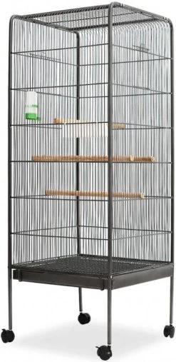 VidaXL Vogelkooi Staal Zwart 54x54x146 Cm -Default Template 5 vidaxl vogelkooi 54x54x146 cm staal zwart 163134